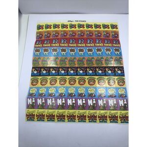 Kellogg's Cereal Fun Stamps Sheet Stickers Vintage 1980s. Rare